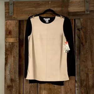 NWT Per Se by Carlisle Leather Top